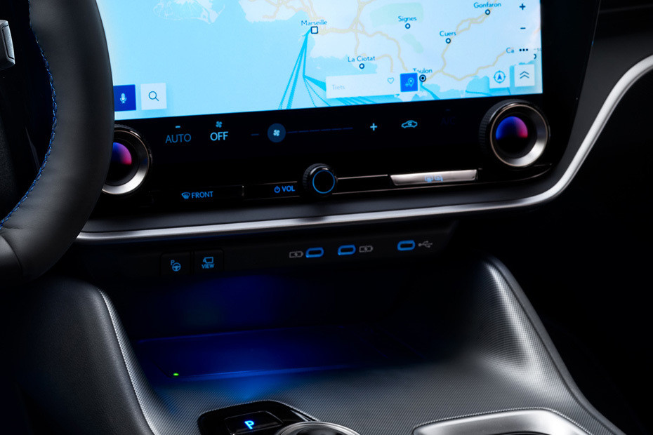 Front AC Controls of Lexus RZ in UAE