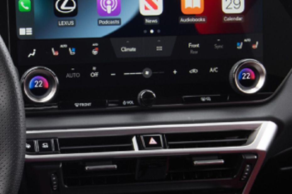 Front AC Controls of Lexus RX Hybrid in UAE