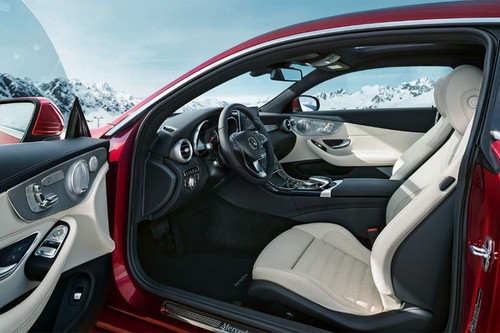 Mercedes-Benz C-Class Coupe Inside Of Drivers Side Open Door
