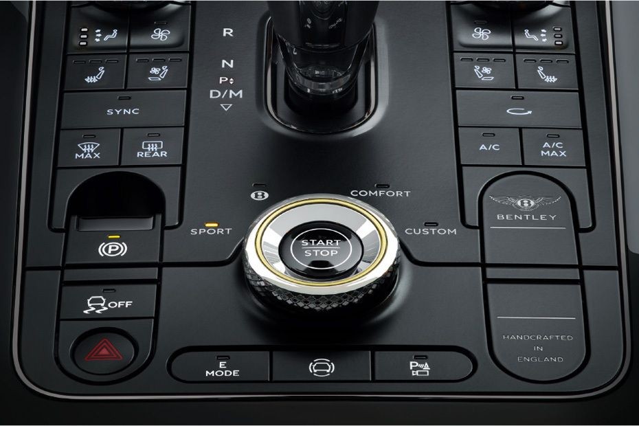 Center Controls of Bentley Continental GT in UAE