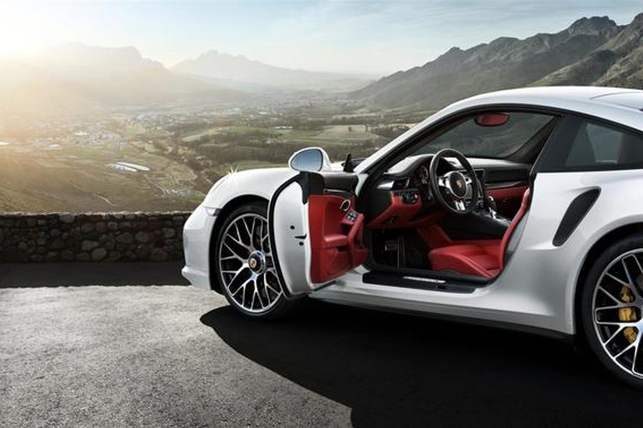 Porsche 911 Turbo S Inside Of Drivers Side Open Door in UAE