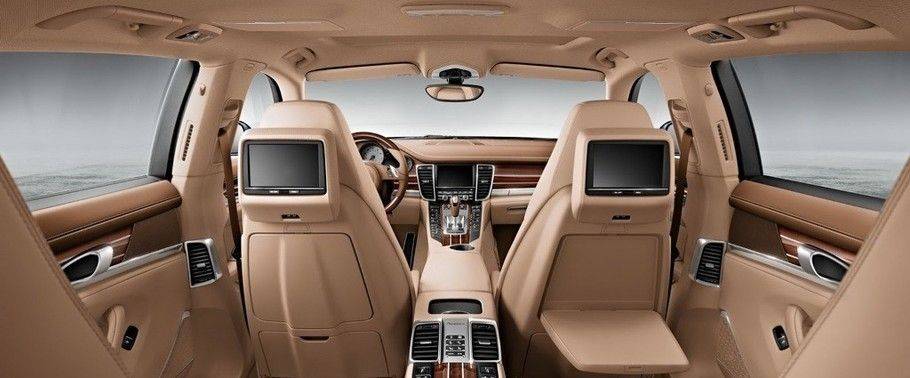 Rear Seat Entertainment of Porsche Panamera Diesel Rear Seat Entertainment of Porsche Panamera Diesel