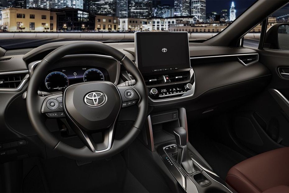Dashboard View of Corolla Cross Hybrid in UAE