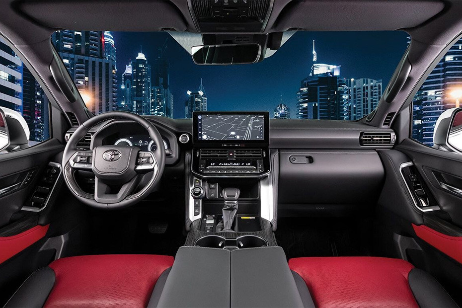 Dashboard View of Land Cruiser Hybrid in UAE