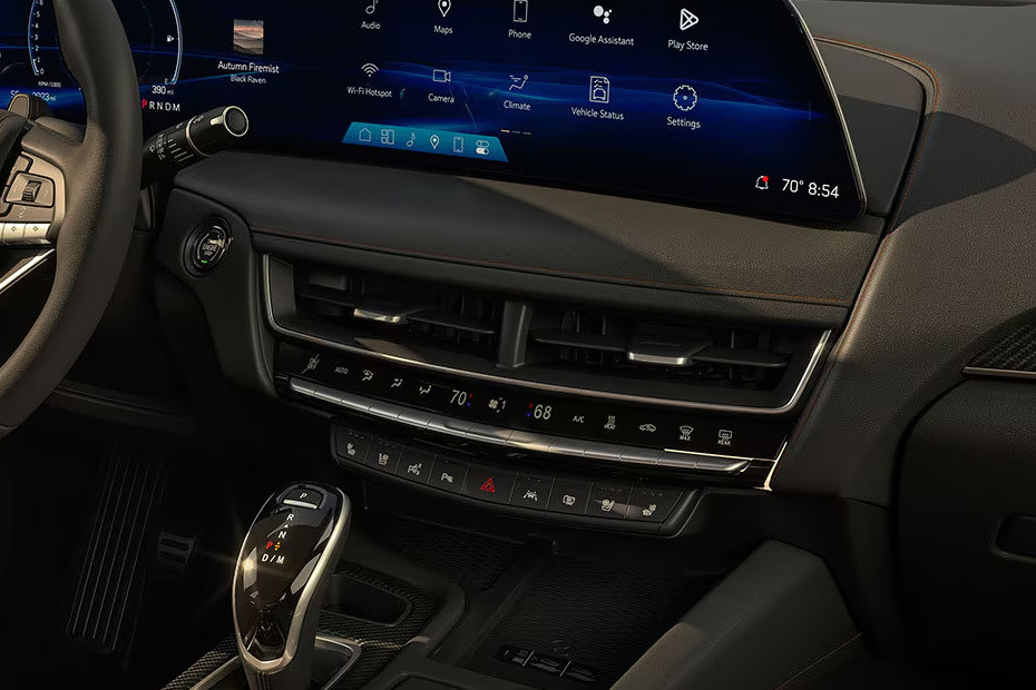 Front AC Controls of Cadillac CT5 in UAE