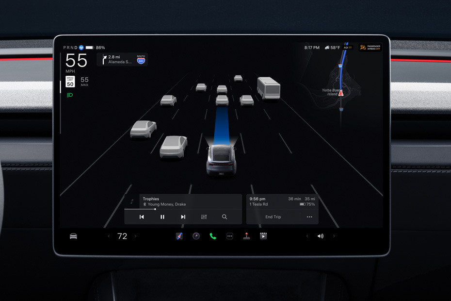 Model Y touch screen in UAE