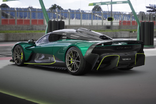 Rear Cross Side View of Aston Martin Valhalla