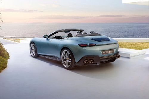 Rear Cross Side View of Ferrari Roma Spider
