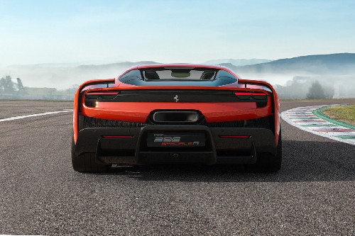 Full Rear View of Ferrari 296 Speciale A