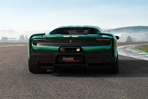 Full Rear View of Ferrari 296 Speciale