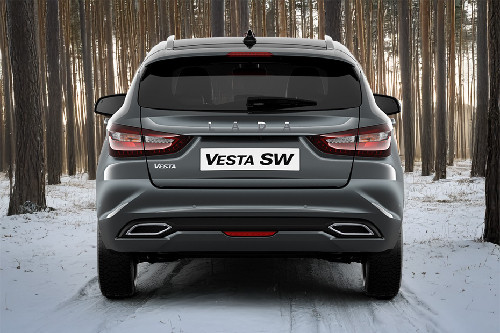Full Rear View of Lada Vesta SW