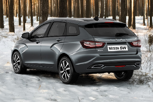 Rear Cross Side View of Lada Vesta SW