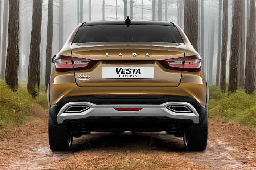 Full Rear View of Lada Vesta Cross