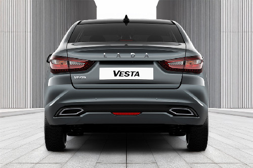 Full Rear View of Lada Vesta Sedan