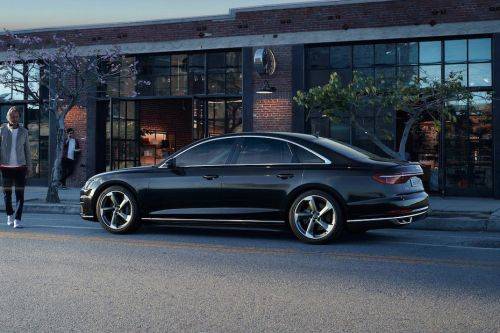 Rear Cross Side View of Audi A8