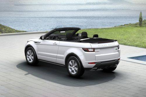 Rear Cross Side View of Land Rover Range Rover Evoque Convertible