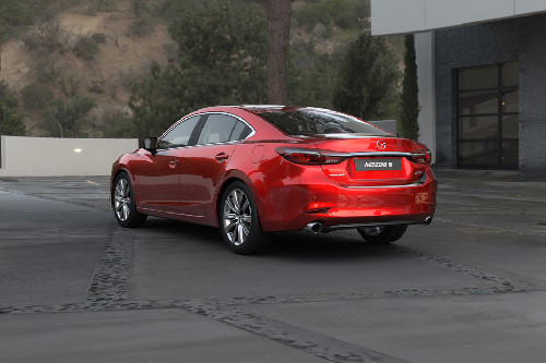 Rear Cross Side View of Mazda 6 Sedan