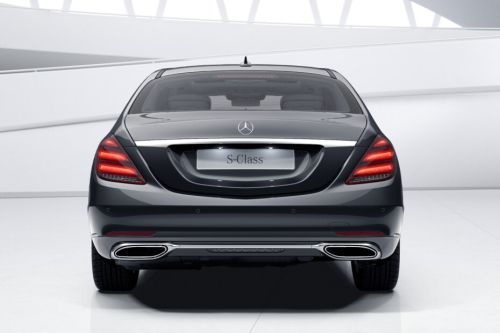Full Rear View of Mercedes-Benz S-Class Sedan