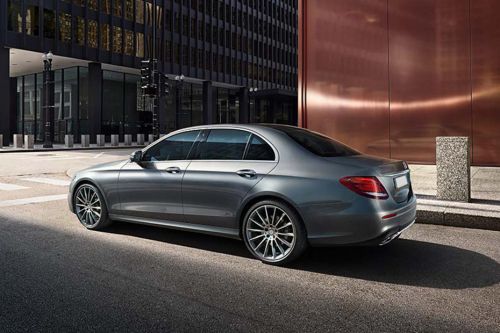 Rear Cross Side View of Mercedes-Benz E-Class Sedan