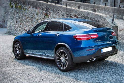 Rear Cross Side View of Mercedes-Benz GLC-Class Coupe
