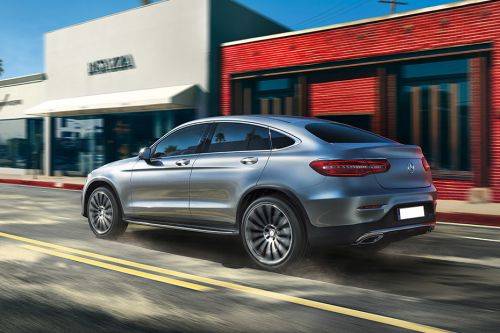 Rear Cross View of Mercedes-Benz GLC-Class Coupe