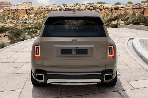 Full Rear View of Rolls Royce Cullinan Full Rear View of Rolls Royce Cullinan