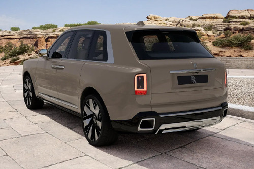Rear Cross Side View of Rolls Royce Cullinan Rear Cross Side View of Rolls Royce Cullinan