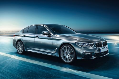 BMW 5 Series Sedan Front Cross Side View
