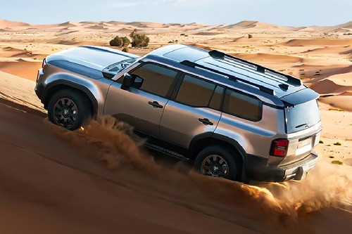 Rear Cross View of Toyota Land Cruiser Prado