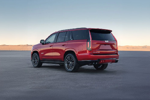 Rear Cross Side View of Cadillac Escalade V