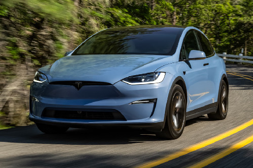 Tesla Model X Front Side View Tesla Model X Front Side View