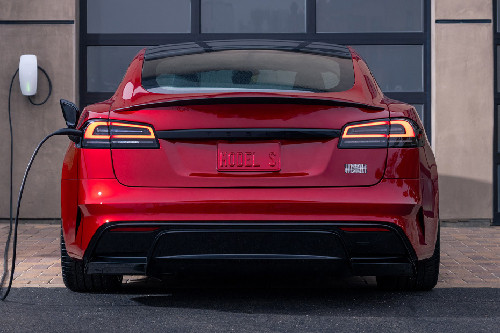 Full Rear View of Tesla Model S