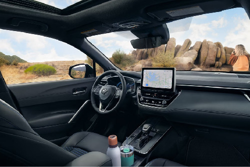 Dashboard View of Corolla Cross facelift 