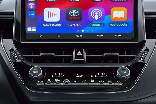 Front AC Controls of Toyota GR Corolla