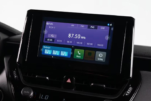 GR Corolla touch screen